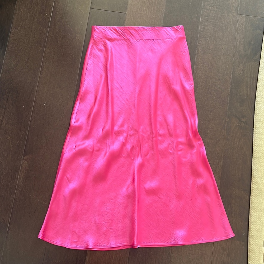 Aritzia Pink Midi Skirt